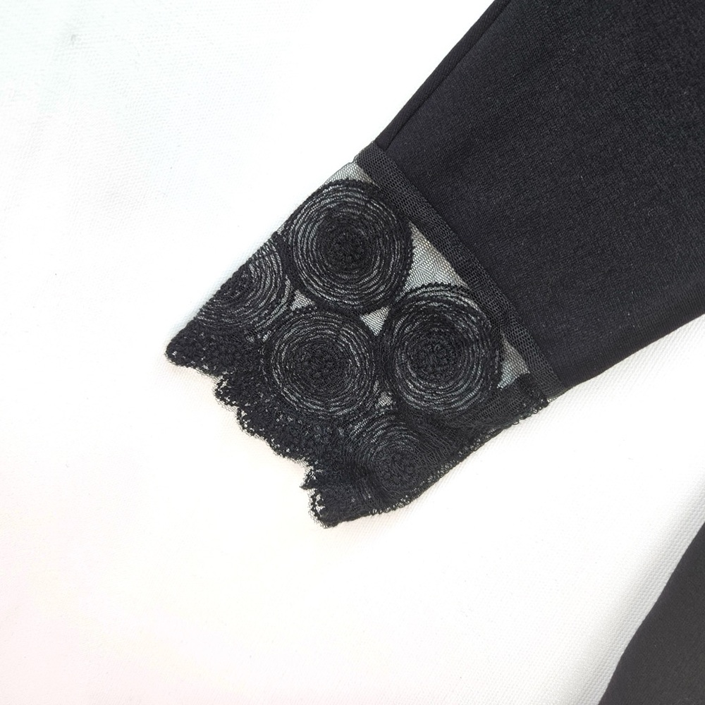 ATELIER CAMILLE Anthropologie Cardigan Viscose Lace Cuffs Women’s Size 0 France - Picture 7 of 14